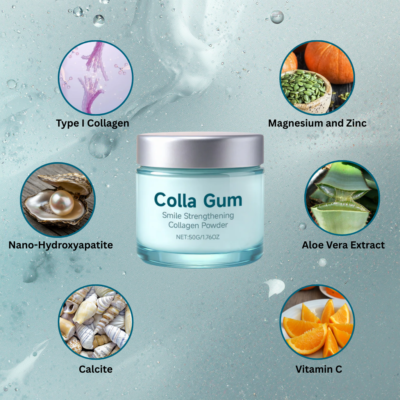 Colla Gum collagen powder in screw-top jar