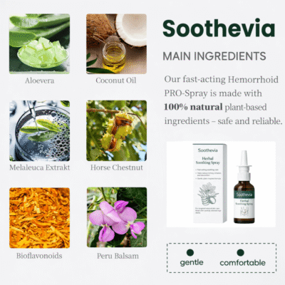 Soothevia Herbal Soothing Spray with horse chestnut and aloe