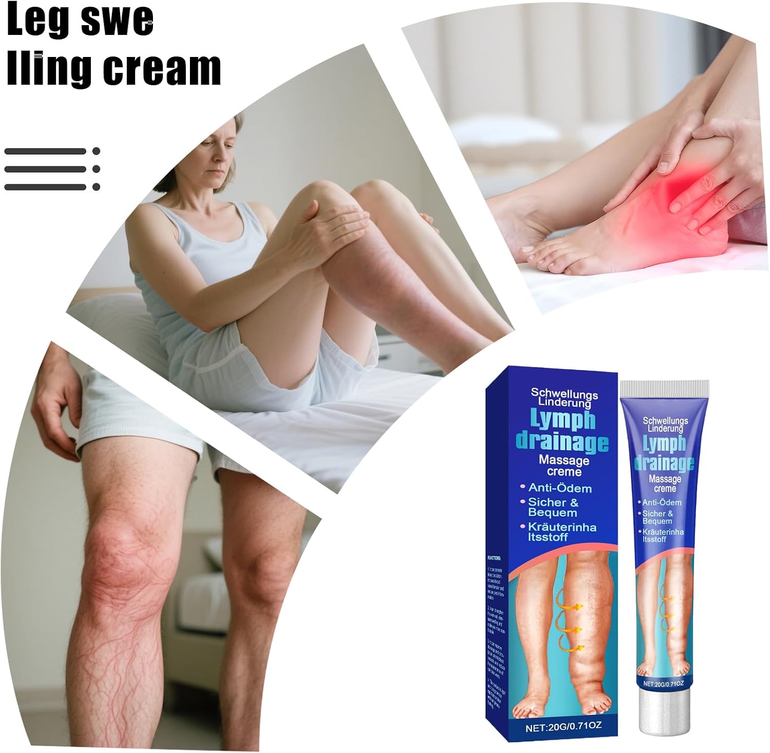 VitaLegs™ Leg Cream for twice-daily leg massage
