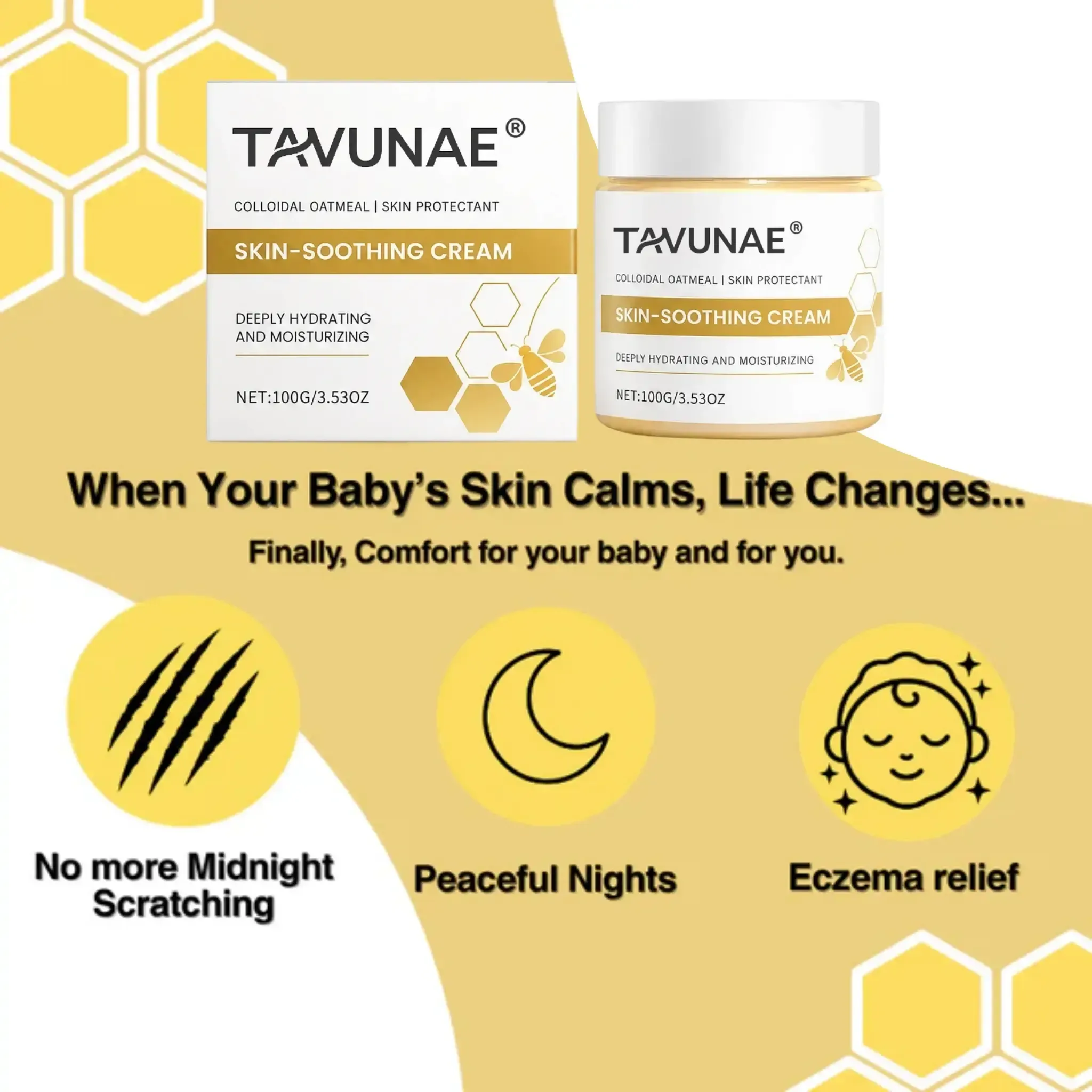 Tavunae® Colloidal Oatmeal Skin-Soothing Cream for daily skincare