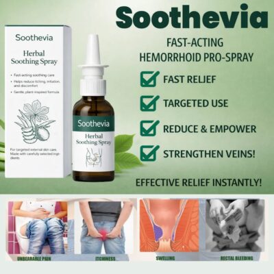 Soothevia compact herbal spray in outer carton