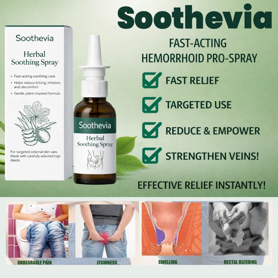 Soothevia compact herbal spray in outer carton