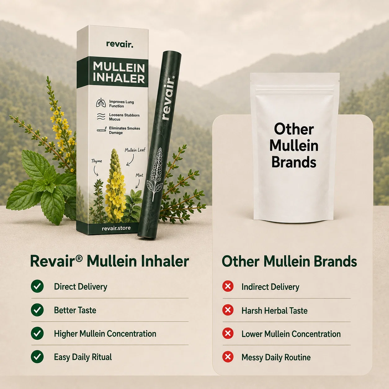 Revair herbal mullein inhaler