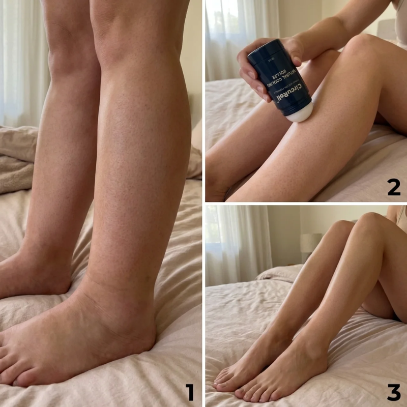 CircuRoll non-greasy roller for heavy-feeling legs