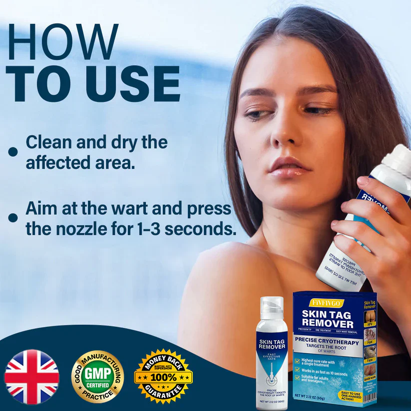 Fivfivgo precision-tip freezing spray for targeted application
