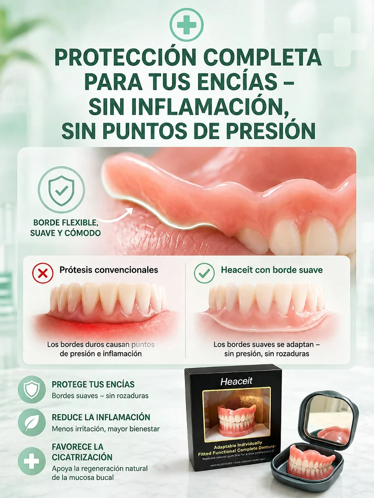 Heaceit Adaptable Fitted Complete Denture con ajuste personalizado