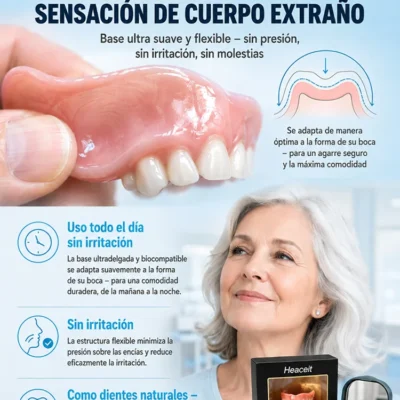Heaceit dentadura adaptable con bordes flexibles y suaves