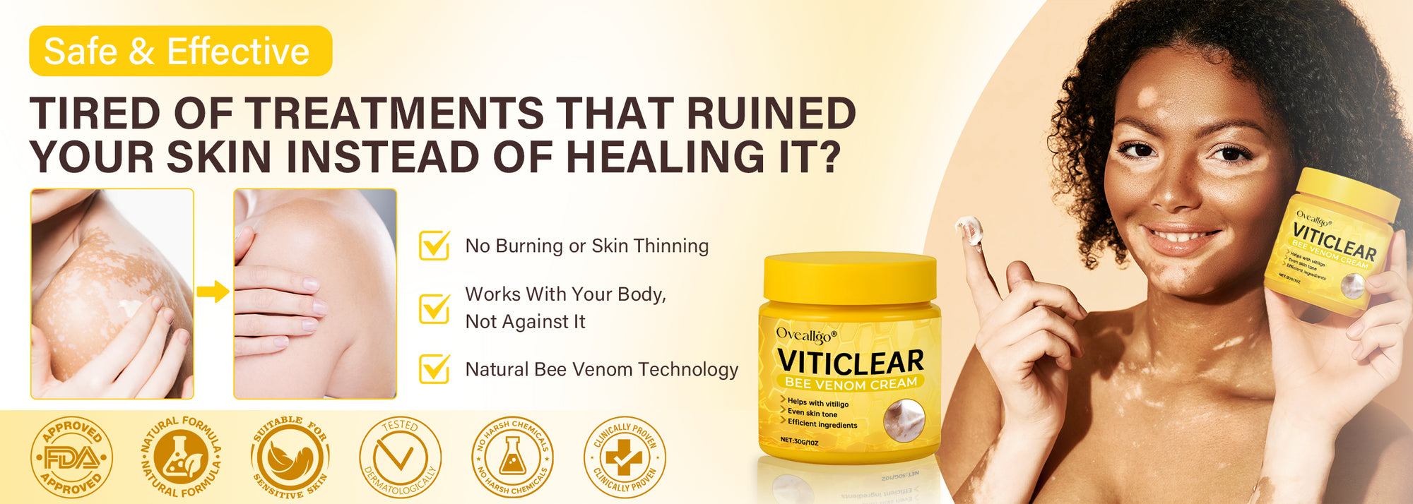 Oveallgo® 50 g Bee Venom Cream jar