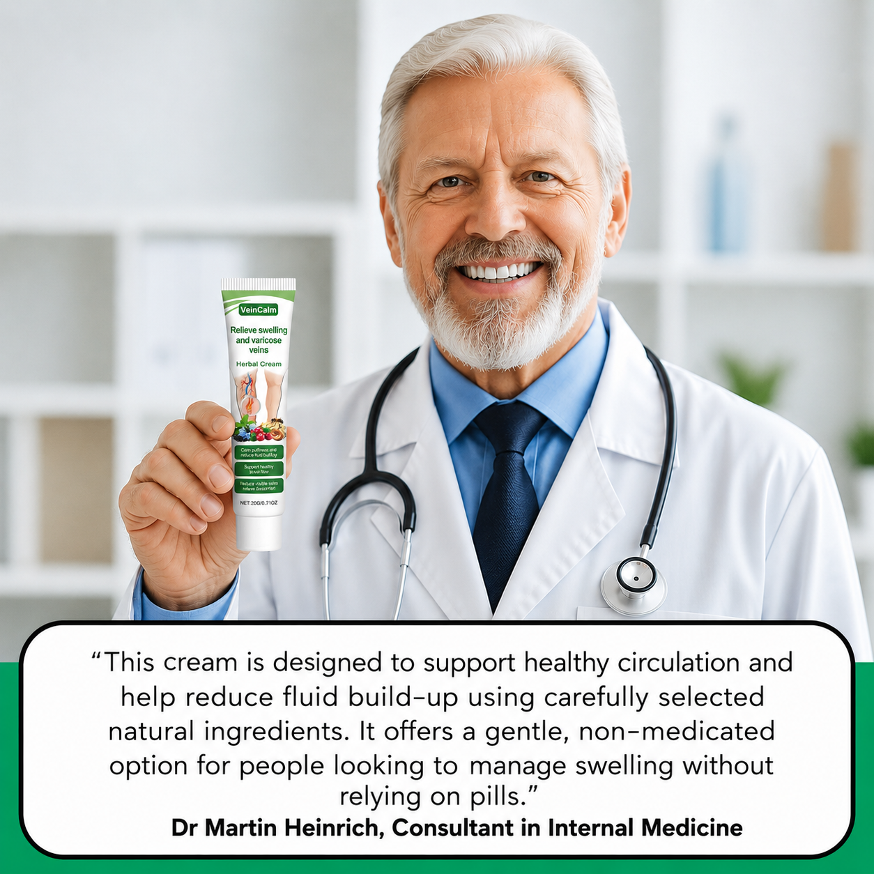 VeinCalm plant-based leg cream for legs, ankles and feet