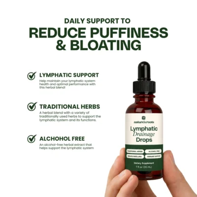 Nature's Roots Lymphatic Drainage Drops™ containing cleavers