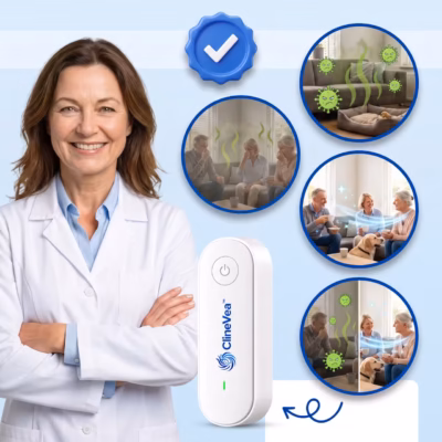 ClineVea™ household ioniser using negative-ion technology