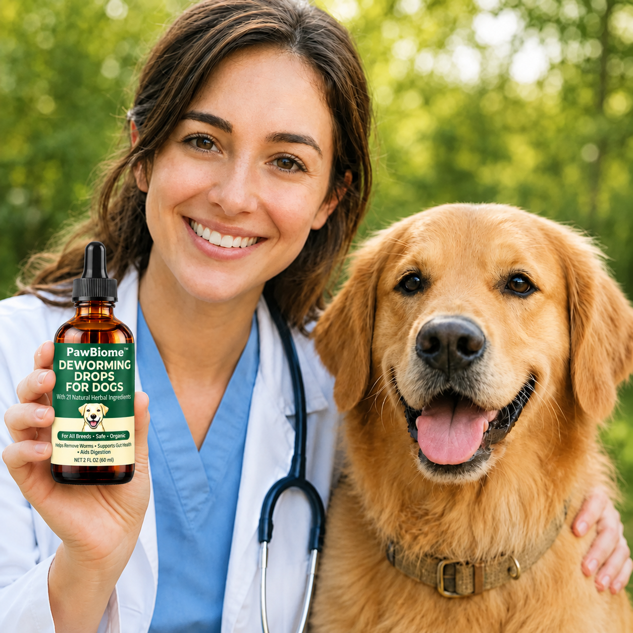 PawBiome duck-flavoured liquid drops for dogs
