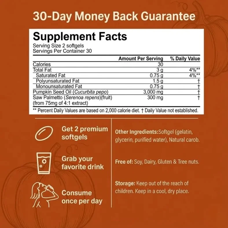 allPure cold-pressed pumpkin seed oil in softgel format