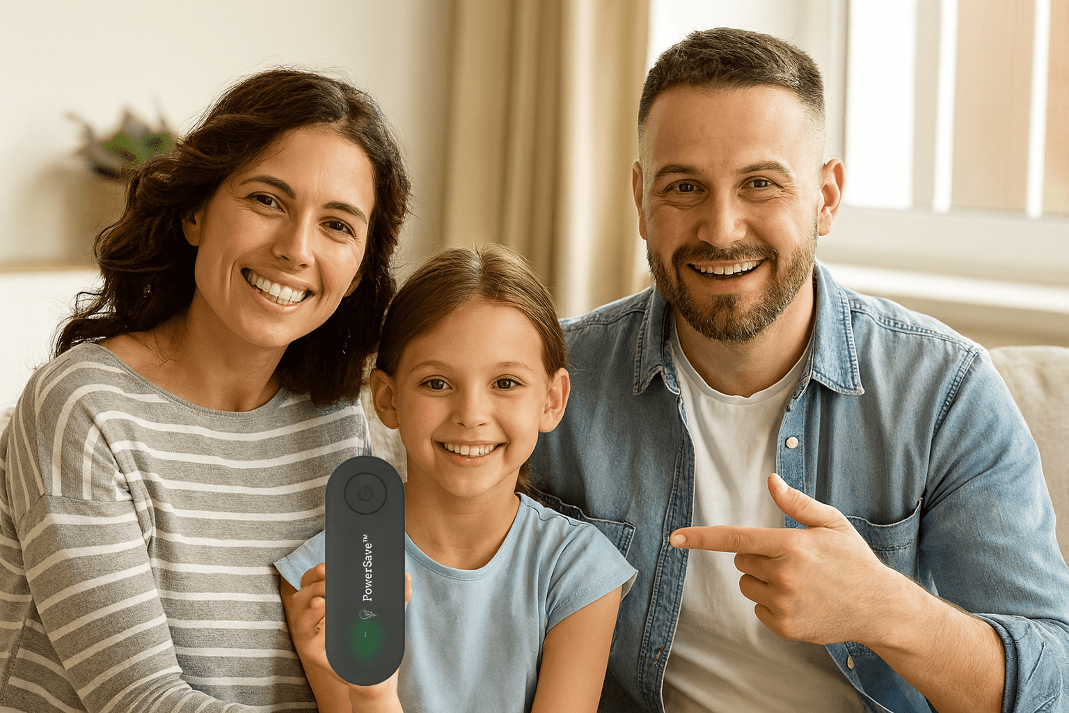 PowerSave™ plug-in household electrical accessory