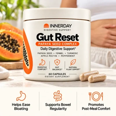 INNERDAY capsules taken two daily with water, preferably with food