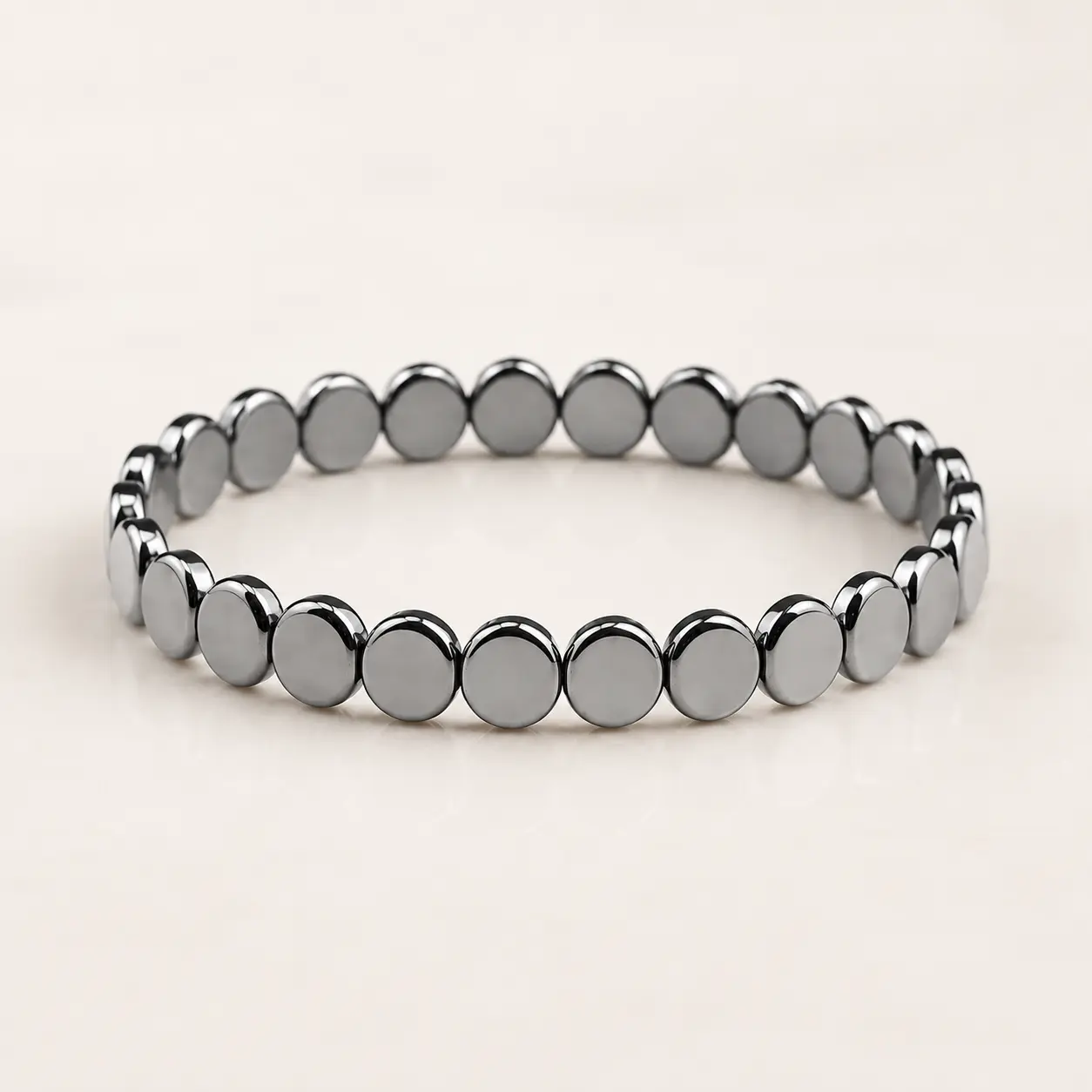 Haima Hematite Bracelet designed for most wrists measuring 6 to 8 inches