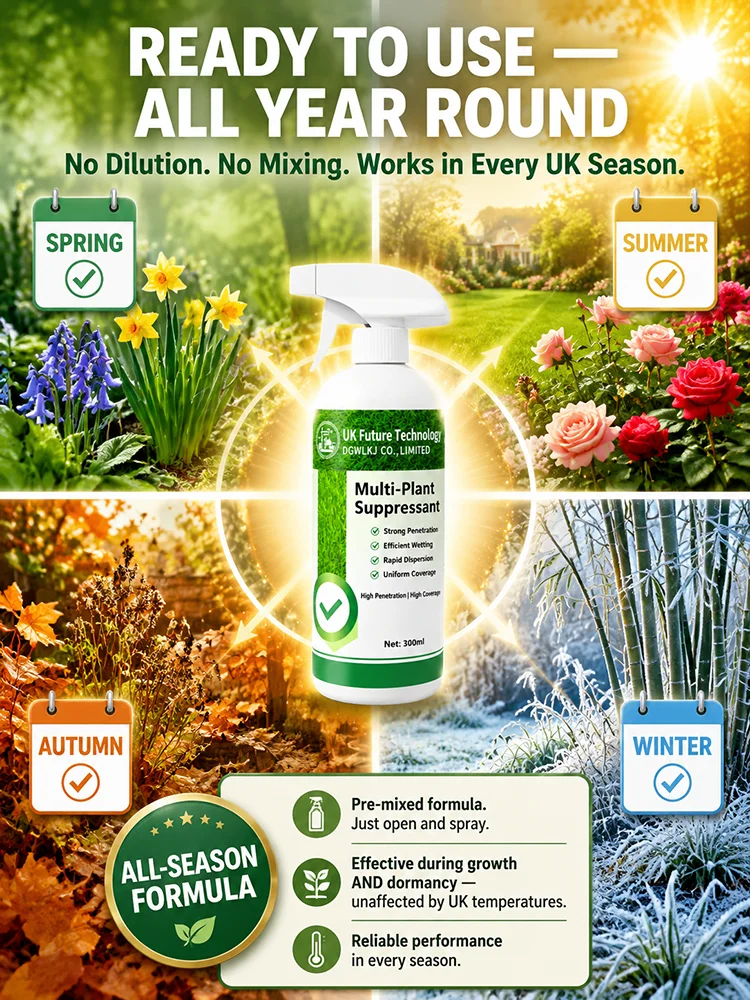 Targeted spray for weeds and bamboo growth