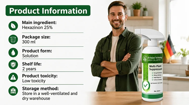 Ready-to-use outdoor plant suppressant spray