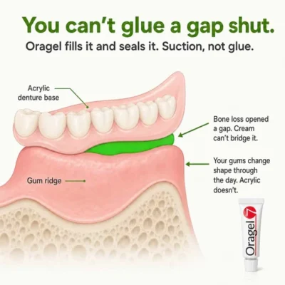 Oragel BondBase thermoplastic material whose form responds to heat