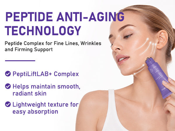 AgeVance cream containing a peptide complex and hydrolysed collagen