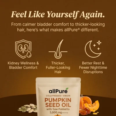 allPure pumpkin seed oil with a stated strength of 3,000 mg per serving