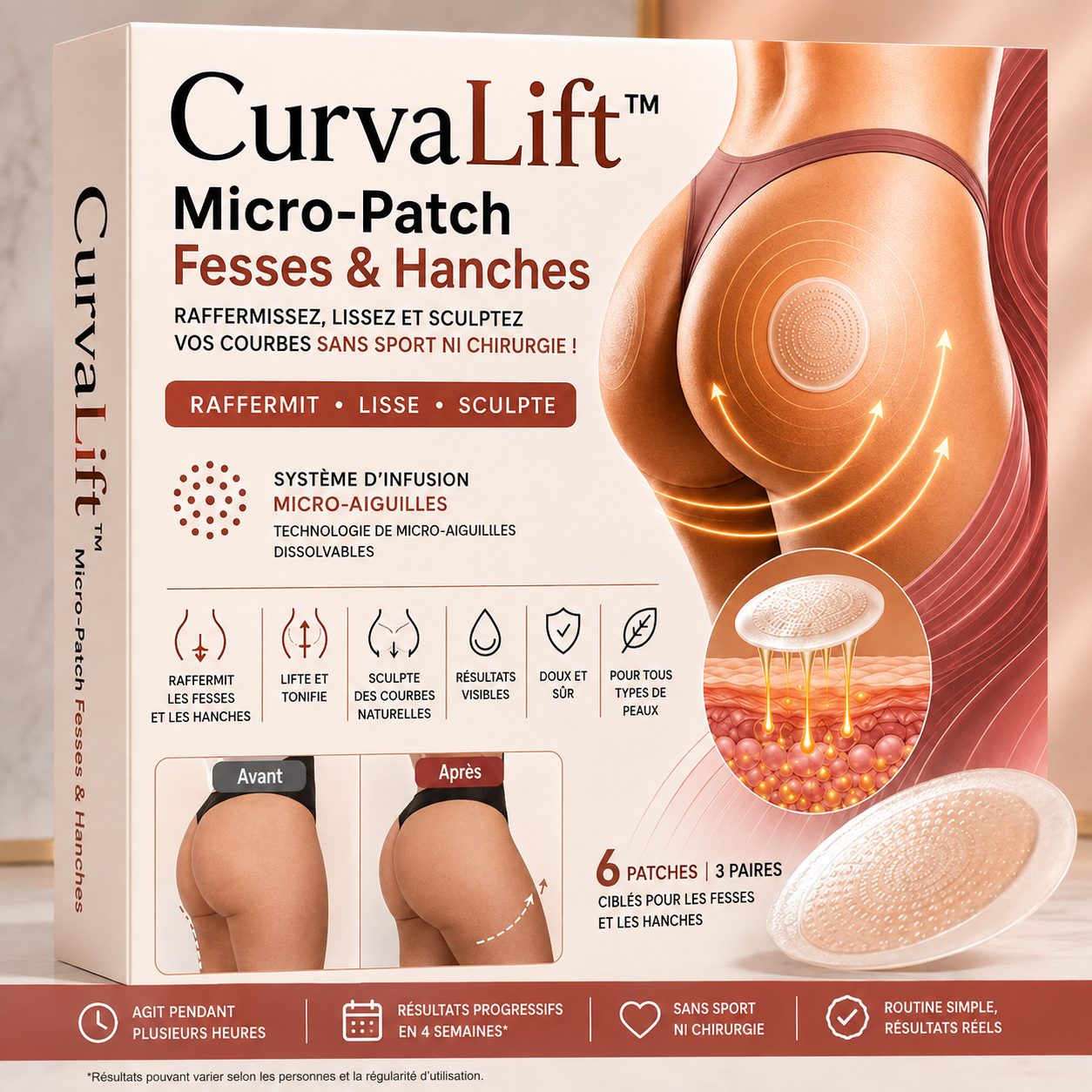 CurvaLift soin corporel en format patch