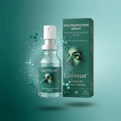 Lumivue™ Eye Spray with an integrated pump dispenser