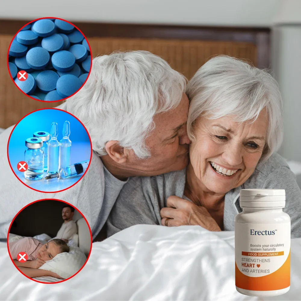 Erectus™ supplement bottle with a screw-cap closure